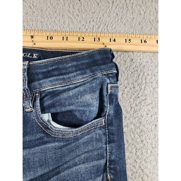 American Eagle Jeans Women's 8 Short Hi-Rise Jegging Distressed Stretch 28x27 - Picture 6 of 16